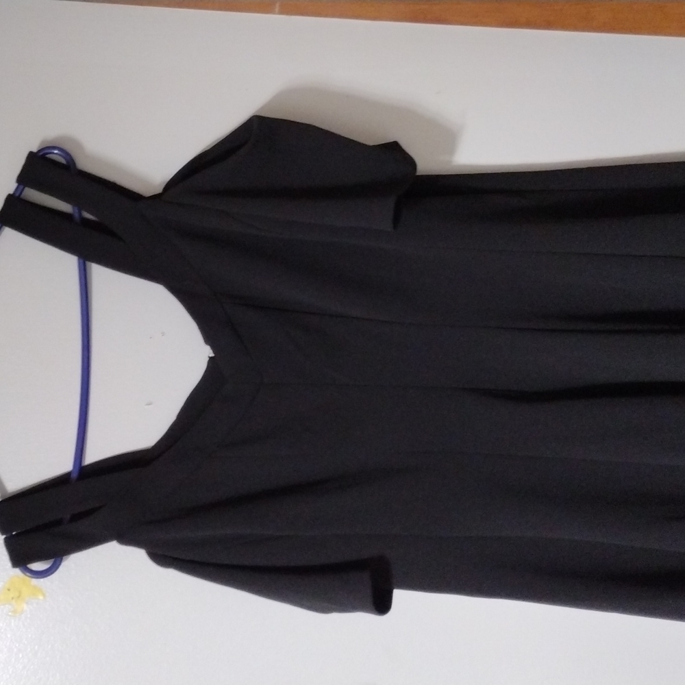 Gabby Skye A-Line Black Off-the-shoulder Dress